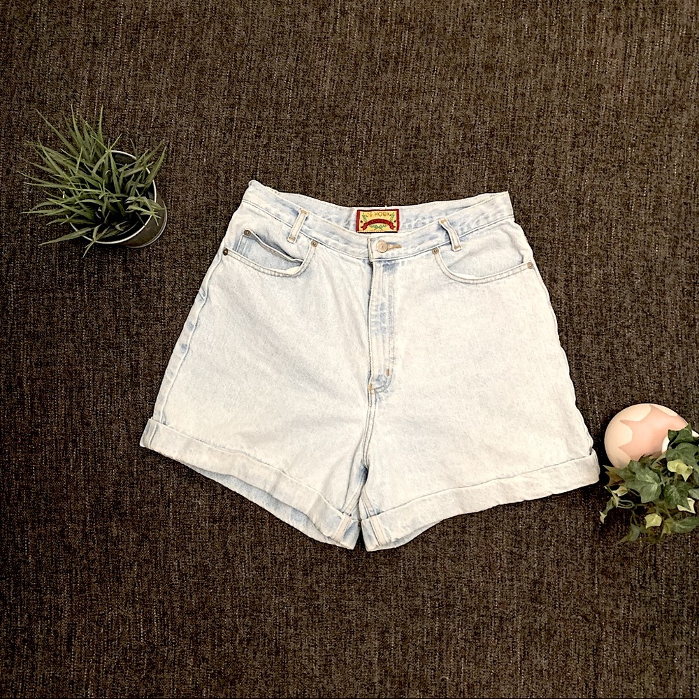 J.G. Vintage, Light-wash, High-rise Shorts